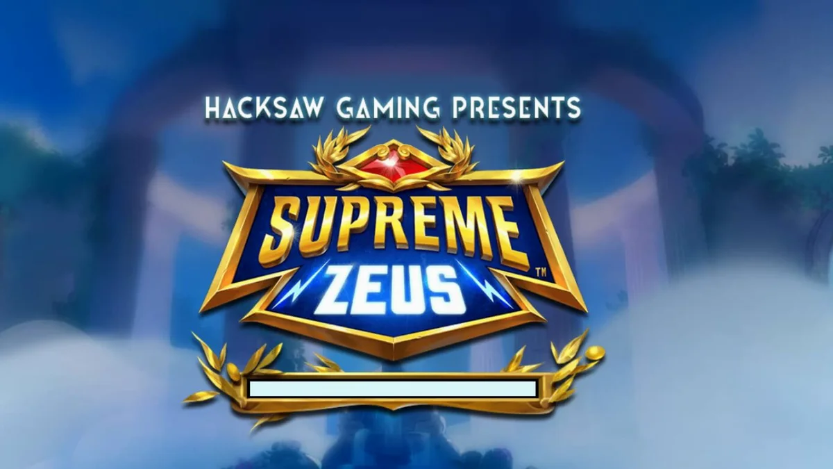 Tampilan visual slot Supreme Zeus dengan latar belakang Gunung Olympus yang megah.