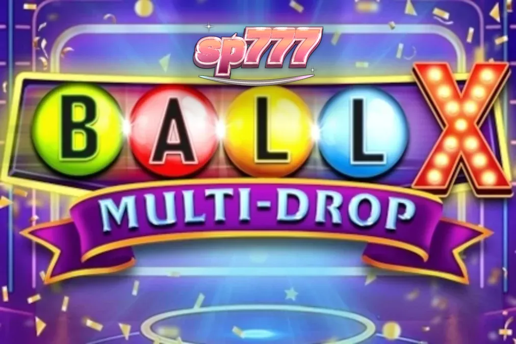 Tampilan visual neon dari slot Ball X Multi-Drop